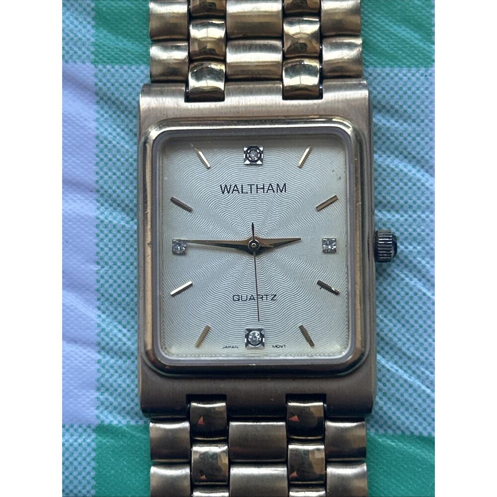 Waltham Gold Tone Tank Style Women’s Watch